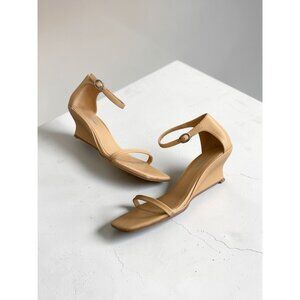 JEFFREY CAMPBELL x Free People Beige Leather Wedges Sandals Size US 6